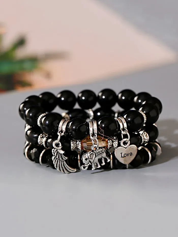 Earrings Kairangi Kairangi Bracelet for Women and Girls Beads Bracelets for Women Bohemian Style Stretchable Love Charm Beads Bracelet Birthday Gift For girls women Anniversary Gift for Wife
