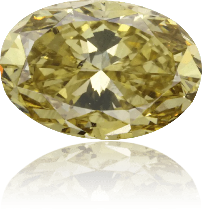 Earrings Langerman Diamonds Natural Green Diamond Oval 072 ct Polished