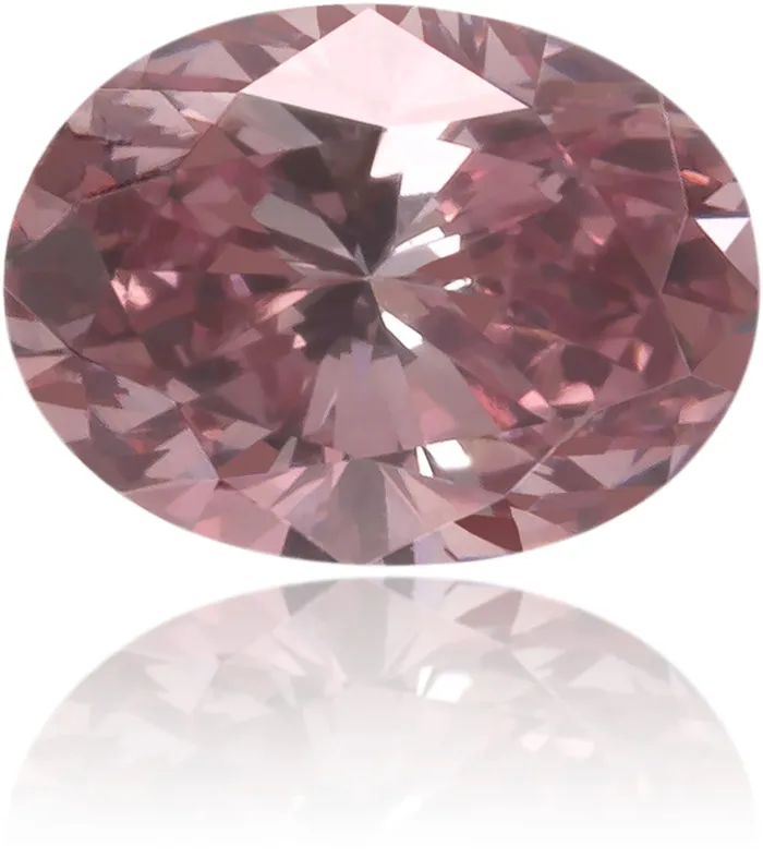 Earrings Langerman Diamonds Natural Pink Diamond Oval 023 ct Polished