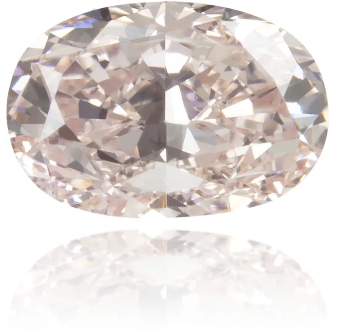 Earrings Langerman Diamonds Natural Pink Diamond Oval 040 ct Polished