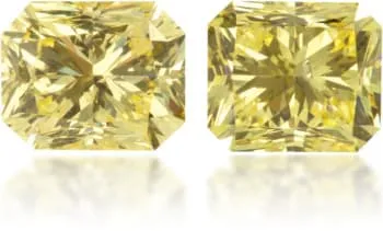 Earrings Langerman Diamonds Natural Yellow Diamond Rectangle 134 ct set