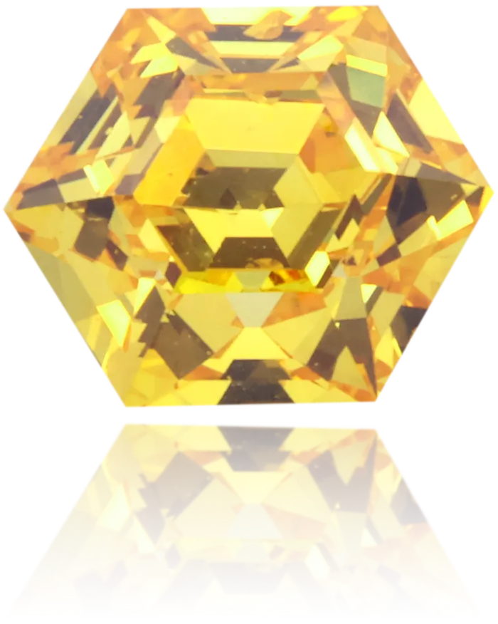 Earrings Natural Yellow Diamond Hexagon 053 ct Polished Langerman Diamonds Earrings Natural Yellow Diamond Hexagon 053 ct Polished Langerman Diamonds