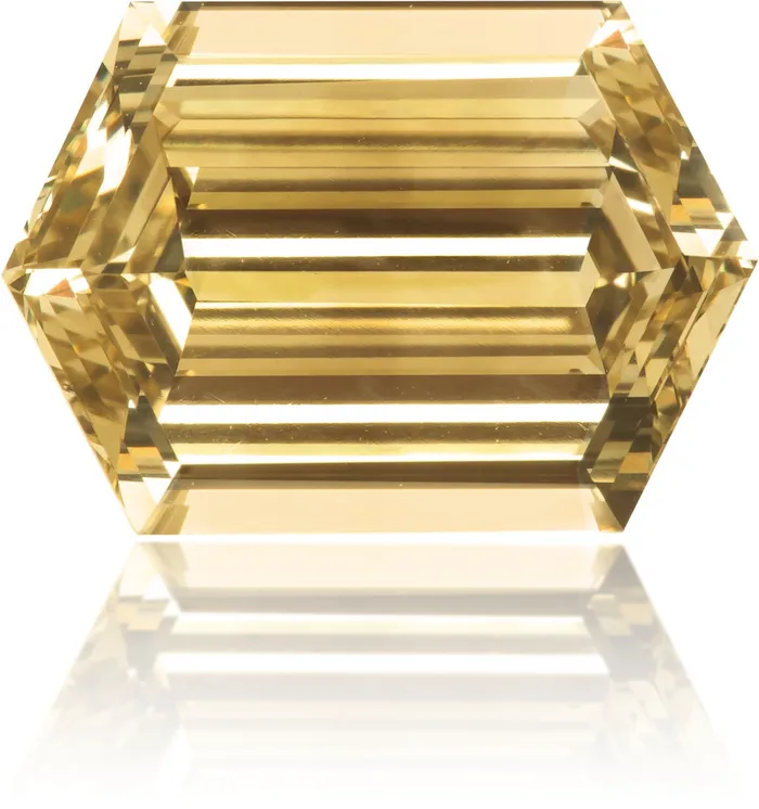 Earrings Natural Yellow Diamond Hexagon 350 ct Polished Langerman Diamonds Earrings Natural Yellow Diamond Hexagon 350 ct Polished Langerman Diamonds