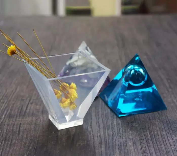 Earrings Resin Art Hub Pyramid Silicone Mold