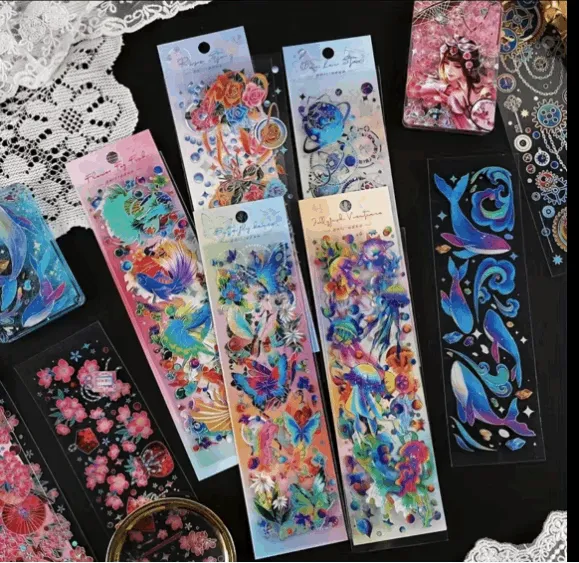 Earrings Resinarthub 3 sheets Shiny Butterfly Stickers for Resin Art