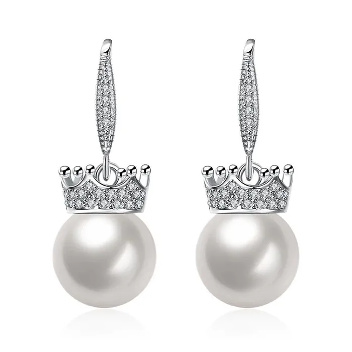 Earrings Yellow Chimes A5 Grade Crystal Crown Fresh Water Pearl Earrings for Women and Girls Yellow Chimes Earrings Yellow Chimes A5 Grade Crystal Crown Fresh Water Pearl Earrings for Women and Girls Yellow Chimes