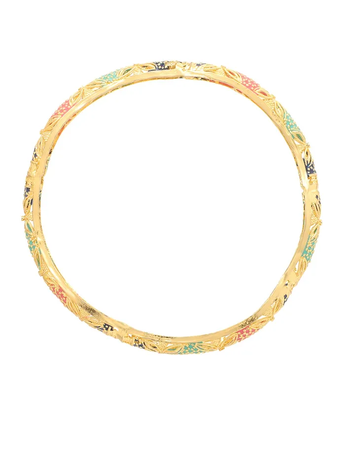Earrings Yellow Chimes Bangles for Women Floral and Wave Designed Meenakari Touch Traditional Bangles for Women and Girls Yellow Chimes