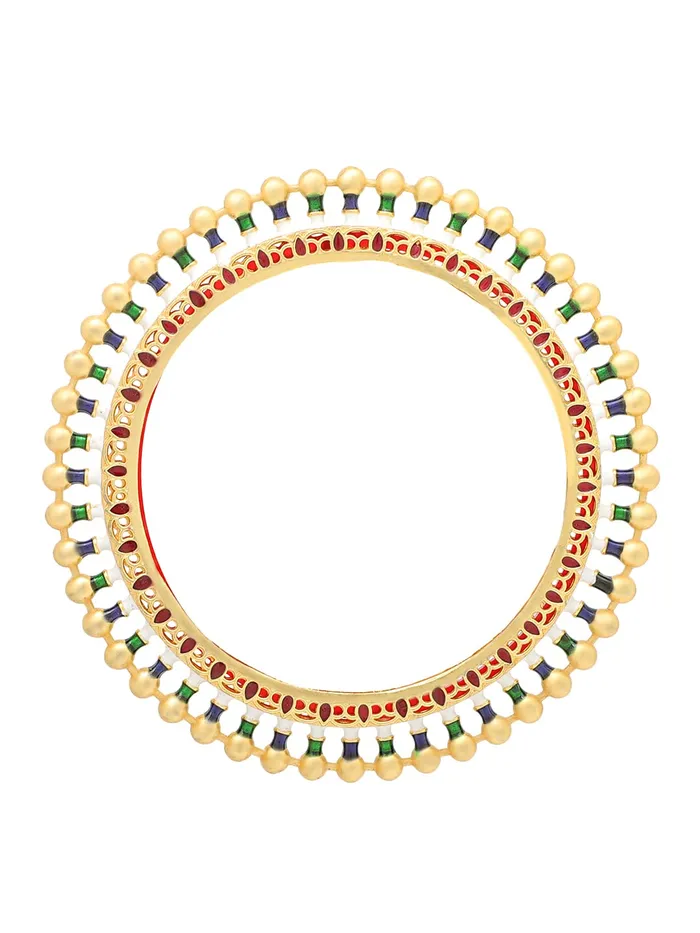 Earrings Yellow Chimes Bangles for Women Gold Toned Beads Designed Meenakari Touch Traditional Bangles for Women and Girls Yellow Chimes