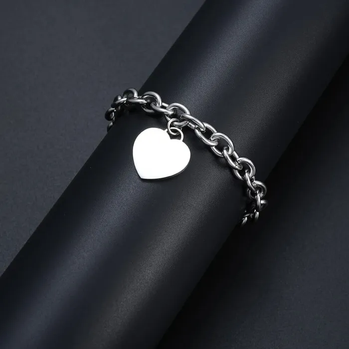 Earrings Yellow Chimes Bracelet for Women Stainless Steel Silver Plated Chain Heart Charm Bracelet for Women and Girls Valentine Gift for Girls Yellow Chimes