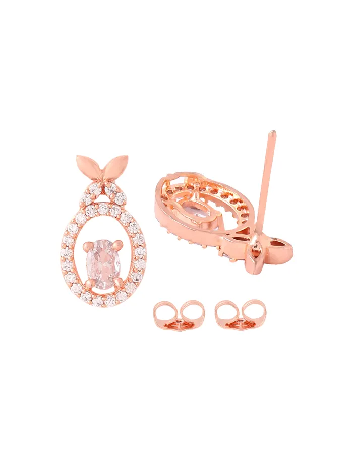 Earrings Yellow Chimes Diamond Necklace Set for Women White Stone Necklace Set AD Jewellery Set for Women Luxe Layers Rose Gold Diamond Necklace Set Birthday Anniversary Gift for Women Wife Yellow Chimes