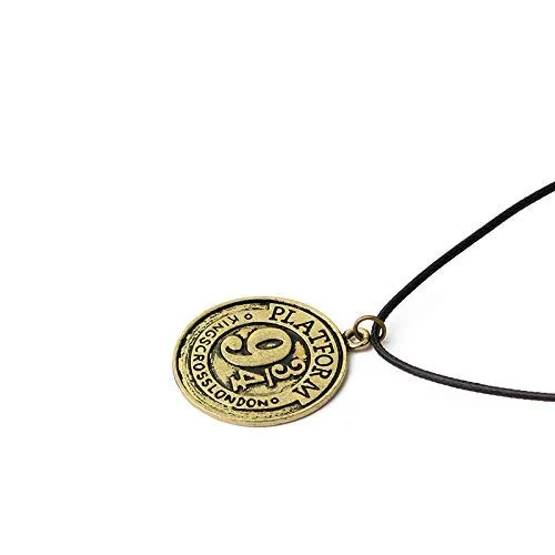 Earrings Yellow Chimes Harry Potter Accessories Pendant for Girls Harry Potter Platform Number 9 34 King Cross London Gold Plated Leather Pendant for Boys and Girls Yellow Chimes