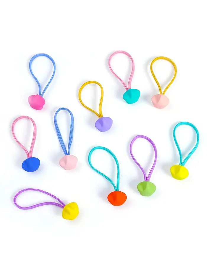 Earrings Yellow Chimes Melbees by Yellow Chimes Combo Set of 14 Bow Hair Bands and Heart Charm Hair Ties Ponytail Holders with Nice Box for Kids Girls Hair Accessories Pack of 14 MultiColor Medium