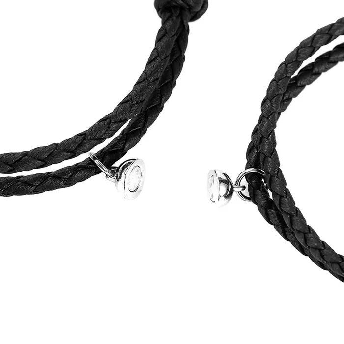 Earrings Yellow Chimes Valentine Gift for Girls Bracelet for Women and Men Black Couple Band Bracelets for Girls and Boys Magnetic Charms Thread Couple Bands Bracelet Gift for Valentines Yellow Chimes