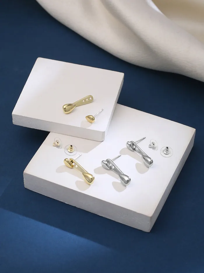 Earrings Yellow Chimes Yellow Chimes Drop Earrings set for Women Fashion Silver Gold Women Earrings Combo of 2 Pairs Drop Earrings for Girls Birthday Gift for Girls Anniversary Gift for Women