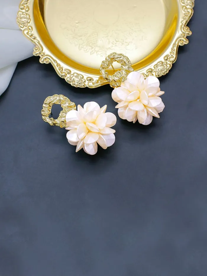 Earrings Yellow Chimes Yellow Chimes Earrings for Women and Girls Drop Earring for Girls Gold Plated Floral Designed Drop Earrings Birthday Gift for girls and women Anniversary Gift for Wife