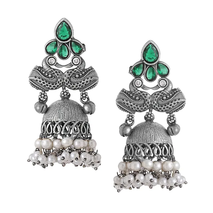 Earrings Yellow Chimes Yellow Chimes Earrings for Women and Girls Traditional Silver Oxidised JhumkaGerman SilverSwan Designed Jhumki EarringsBirthday Gift For girls and women Anniversary Gift for Wife Earrings Yellow Chimes Yellow Chimes Earrings for Women and Girls Traditional Silver Oxidised JhumkaGerman SilverSwan Designed Jhumki EarringsBirthday Gift For girls and women Anniversary Gift for Wife