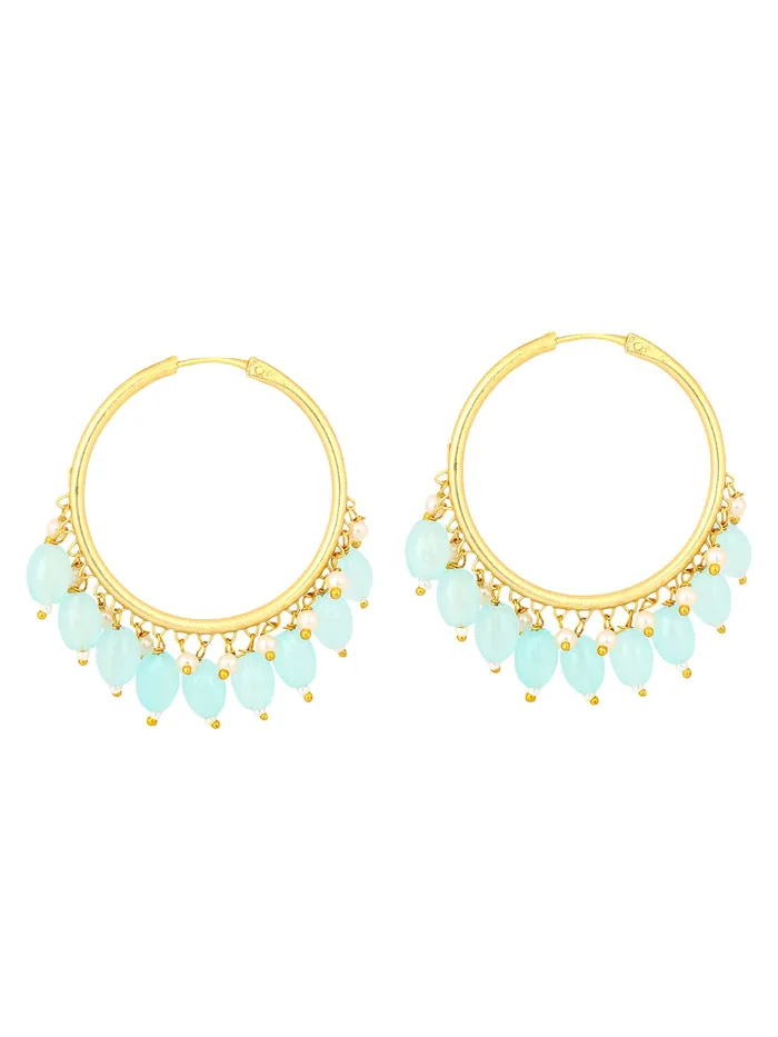 Earrings Yellow Chimes Yellow Chimes Earrings for Women Gold Toned Sea Blue Pearl Drop Hoop Earrings for Women and Girls Earrings Yellow Chimes Yellow Chimes Earrings for Women Gold Toned Sea Blue Pearl Drop Hoop Earrings for Women and Girls