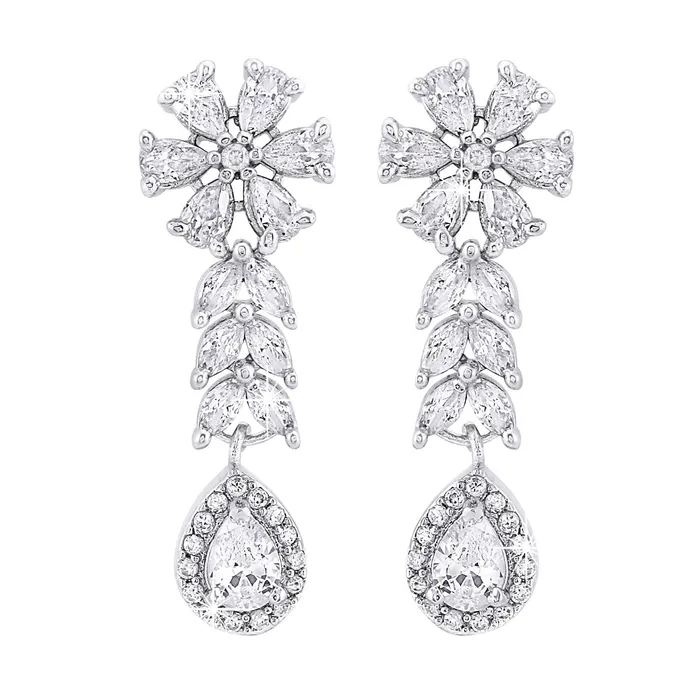 Earrings Yellow Chimes Yellow Chimes Exclusive Sparkling Precious A5 Grade American Diamond Gold Plated Wedding Party Wear Necklace Set with Earrings Jewellery Set for Women Gold