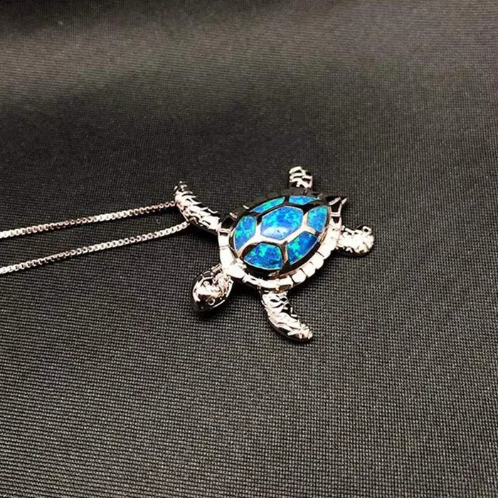 Earrings Yellow Chimes Yellow Chimes Exquisite Lovely Good Luck Turtle Blue Opal Charm Tortoise Silver Plated Pandant Necklace For Women And Girls