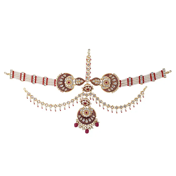 Earrings Yellow Chimes Yellow Chimes Maangtikka Daamini for Women Gold Plated Kundan Studded Meenakari Touch Multilayer White Beads Chain Designed Daamini Maangtikka for Women and Girls Earrings Yellow Chimes Yellow Chimes Maangtikka Daamini for Women Gold Plated Kundan Studded Meenakari Touch Multilayer White Beads Chain Designed Daamini Maangtikka for Women and Girls