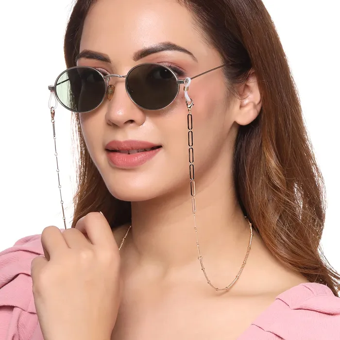 Earrings Yellow Chimes Yellow Chimes Sunglasses Chain for Women Eyeglasses Chain Multicolor Beadded Face Mask Chains Sunglasses AccessoriesSunglasses Lanyard for Girls and Women Style16
