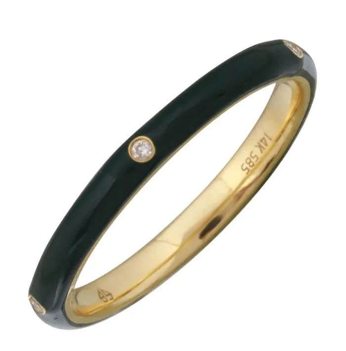 Enamel Five Diamond Ring Alev Rings