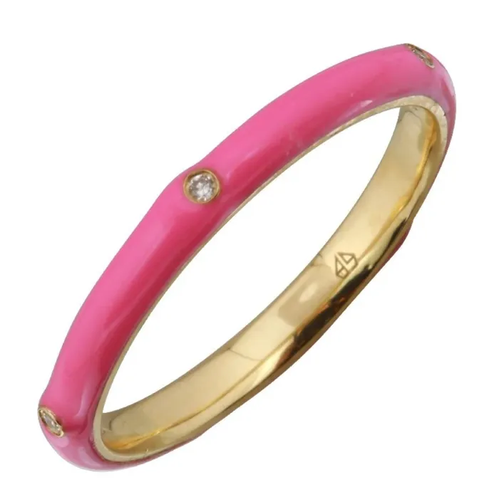 Enamel Five Diamond Ring Alev Rings