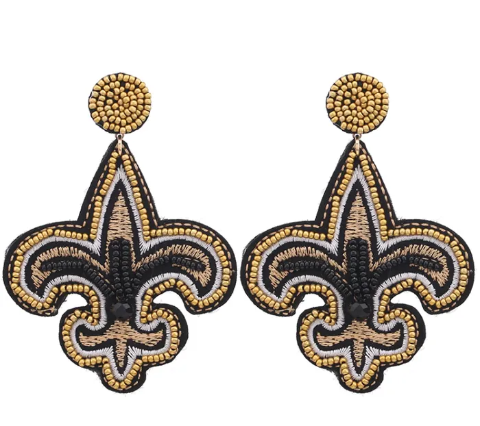 Fleur De Lis Beaded Earrings Get Signatured Earrings