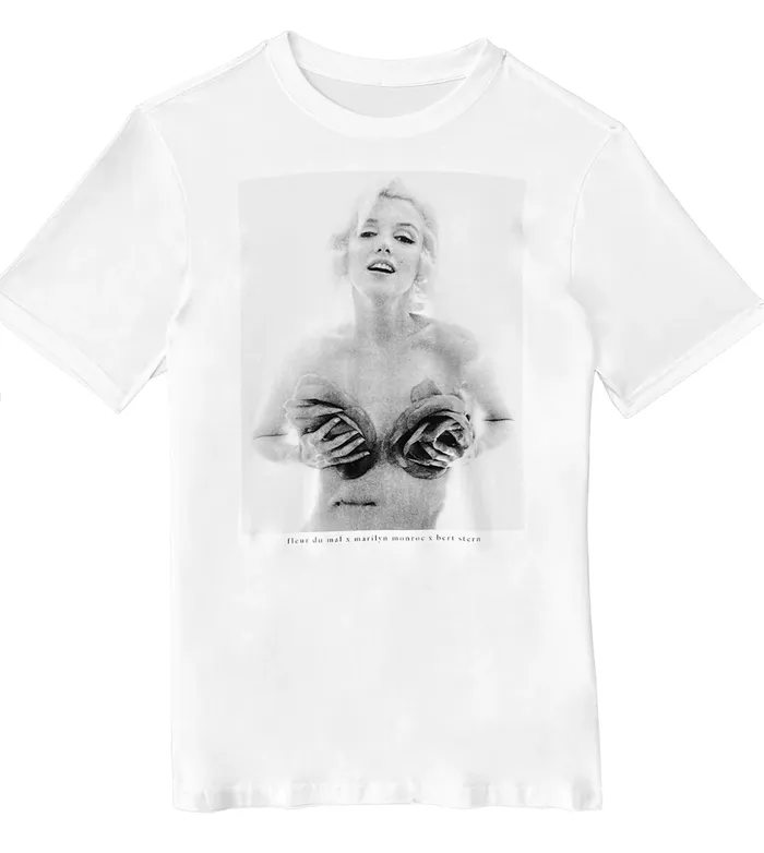 Fleur Du Mal Earrings UNISEX MARILYN ROSES TEE