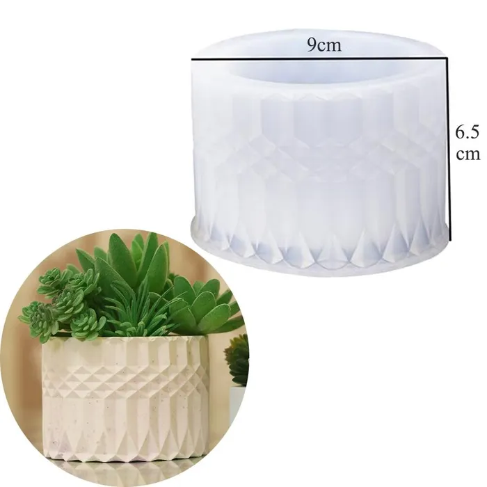 Flower Pot 3D Silicone Mold For Jesmonite Art Resinarthub Necklaces