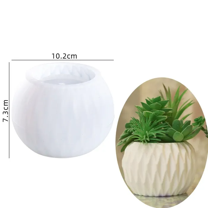 Flower Pot 3D Silicone Mold For Jesmonite Art Resinarthub Necklaces