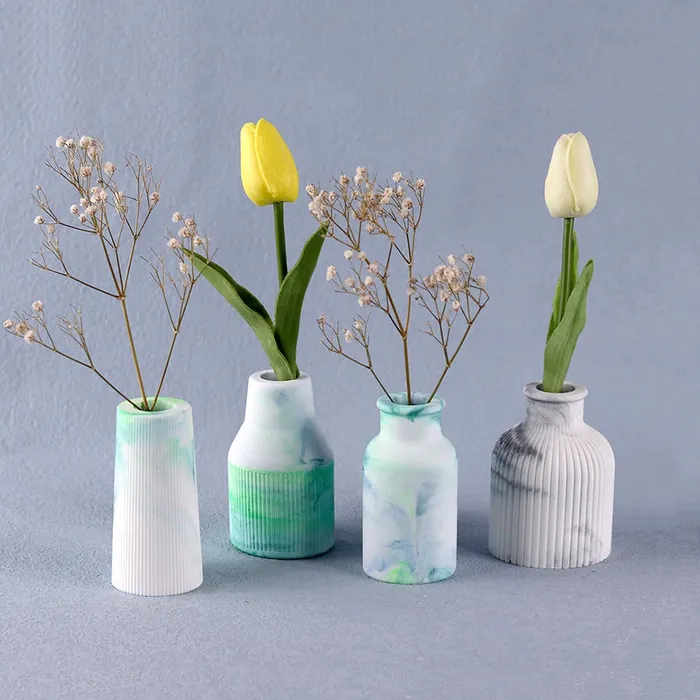 Flower Vase Silicone Mold For Jesmonite Art Resinarthub Necklaces