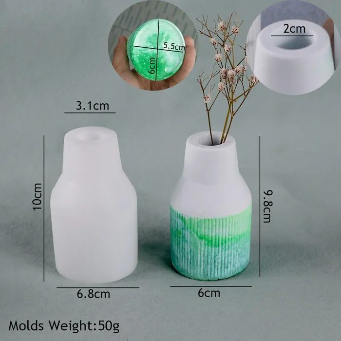 Flower Vase Silicone Mold For Jesmonite Art Resinarthub Necklaces