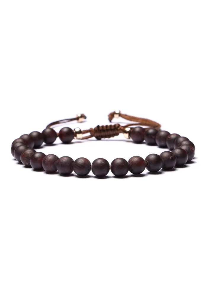 Garnet and Gold Bead Bracelet WE ARE ALL SMITH Mens Jewelry Clothing Bracelets