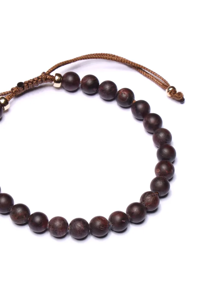 Garnet and Gold Bead Bracelet WE ARE ALL SMITH Mens Jewelry Clothing Bracelets