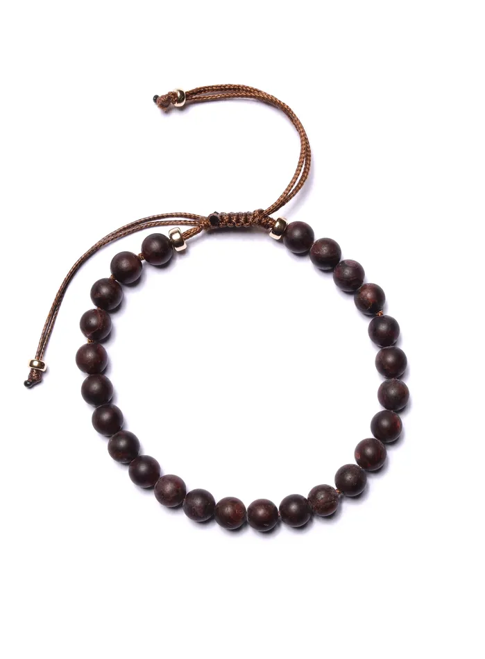 Garnet and Gold Bead Bracelet WE ARE ALL SMITH Mens Jewelry Clothing Bracelets