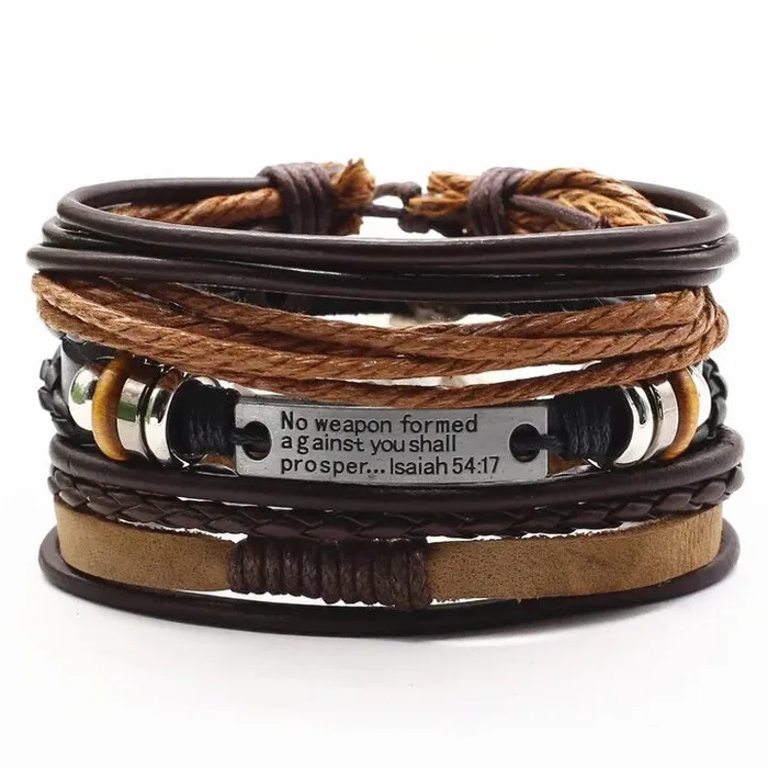 Get Signatured Trust in God Leather Bracelet Bracelets