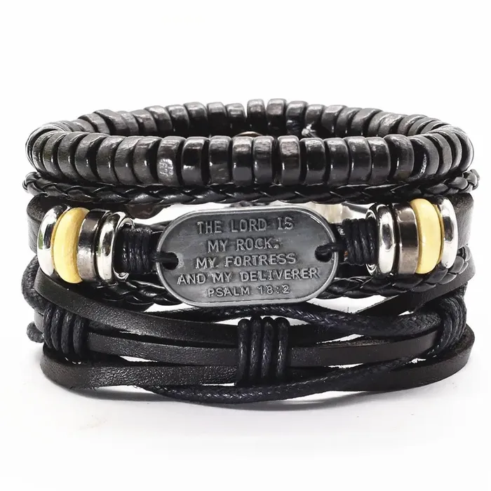 Get Signatured Trust in God Leather Bracelet Bracelets