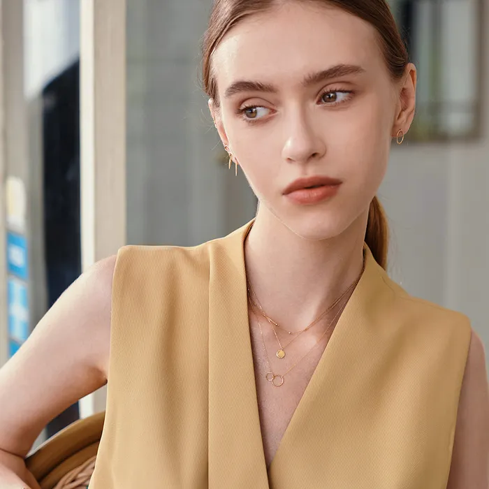 HELEN Interlinked Circles Necklace AURELIE GI Necklaces