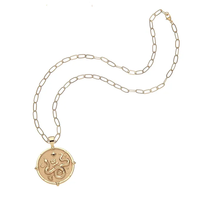 Jane Win PROTECT Year of the Snake Pendant Coin Necklaces