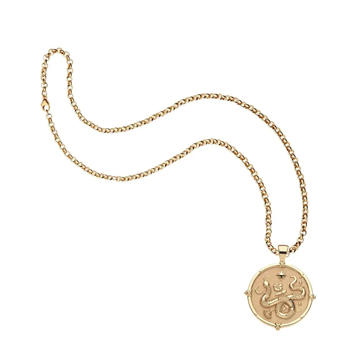 Jane Win PROTECT Year of the Snake Pendant Coin Necklaces