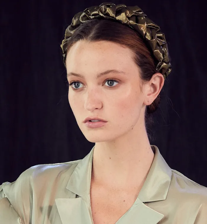 Jennifer Behr Earrings Lorelei Headband in Lame