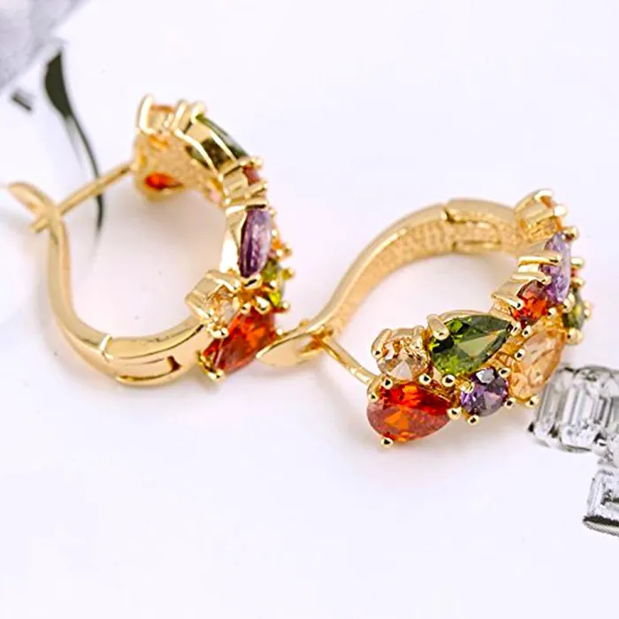 Kairangi Clip on Earrings for Women Multicolors Flowerets Vine Swiss CZ 18K Gold Plated Crystal Clip On Earrings for Women and Girls Kairangi Necklaces Kairangi Clip on Earrings for Women Multicolors Flowerets Vine Swiss CZ 18K Gold Plated Crystal Clip On Earrings for Women and Girls Kairangi Necklaces