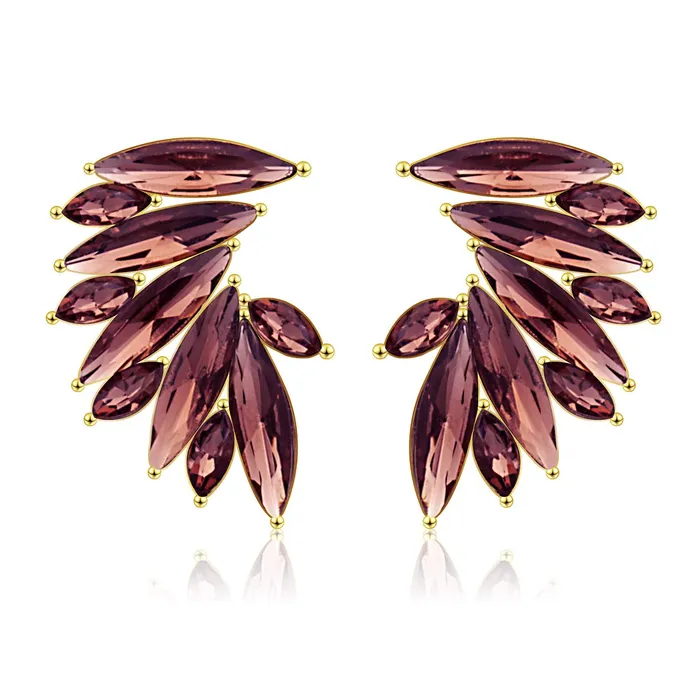 Kairangi Earrings Kairangi Stud Earrings for Women Brown Crystal Stud Earrings Elegant Gold Plated Crystal Clip On Stud Earrings for Women and Girls Kairangi Earrings Kairangi Stud Earrings for Women Brown Crystal Stud Earrings Elegant Gold Plated Crystal Clip On Stud Earrings for Women and Girls