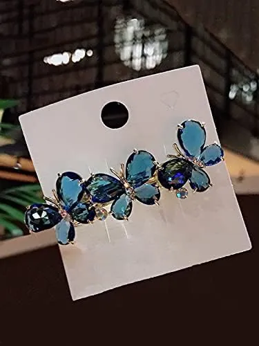 Kairangi Hair Clips for Women Girls Barrette Hair Clips for Women Butterfly Clips for Women Blue Crystal French Barrette Hair Clips for Women and Girls Gift For Women Girls Yellow Chimes Necklaces