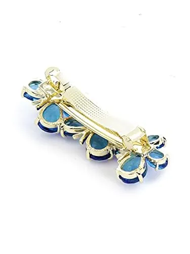 Kairangi Hair Clips for Women Girls Barrette Hair Clips for Women Butterfly Clips for Women Blue Crystal French Barrette Hair Clips for Women and Girls Gift For Women Girls Yellow Chimes Necklaces