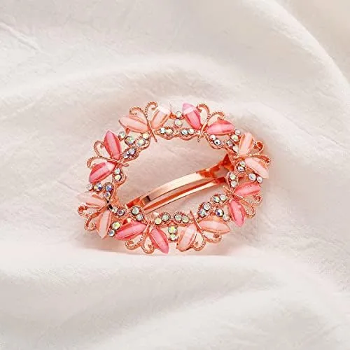 Kairangi Hair Clips for Women Girls Barrette Hair Clips for Women Butterfly Clips for Women Multicolor Crystal French Barrette Hair Clips for Women and Girls Gift For Women Girls Yellow Chimes Necklaces
