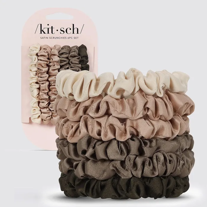 KITSCH Earrings Satin Scrunchies ultrazierlich 6 Stck Eukalyptus KITSCH