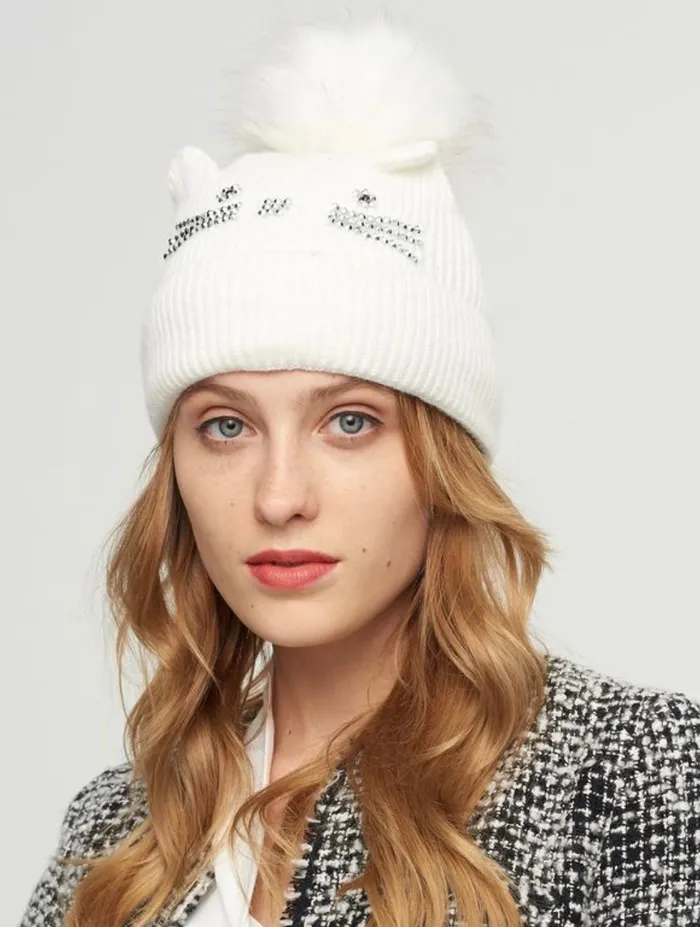 Kitten Pom Pom Toque Candlewick Gift Shop Earrings