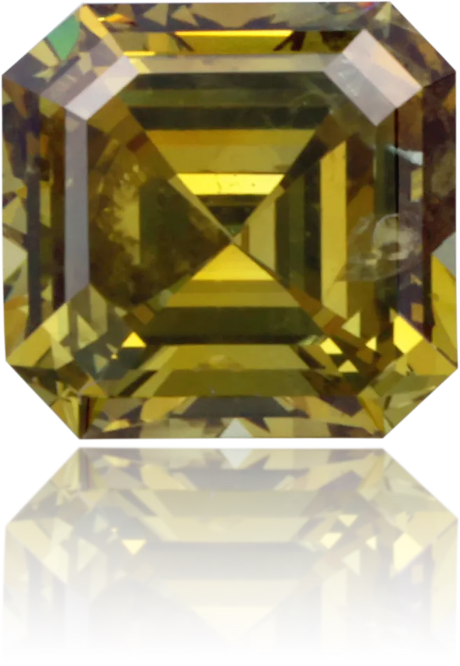 Langerman Diamonds Earrings Natural Green Diamond Square 033 ct Polished